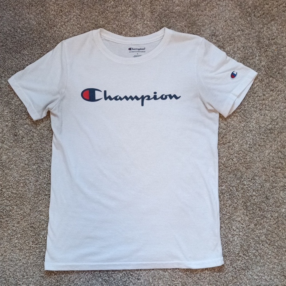 White Champion shirt